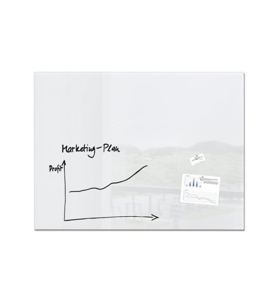 SIGEL - Magnethaftendes Glassboard artverum 90 cm x 120 cm, Weiss