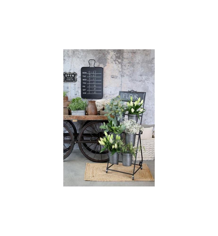 CHIC ANTIQUE - Planificateur avec les jours de la semaine 70 cm x 40 cm, Noir