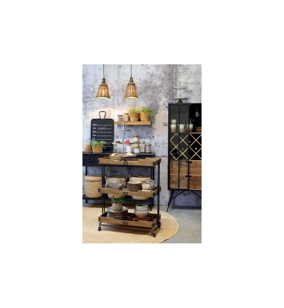CHIC ANTIQUE - Planificateur avec les jours de la semaine 70 cm x 40 cm, Noir