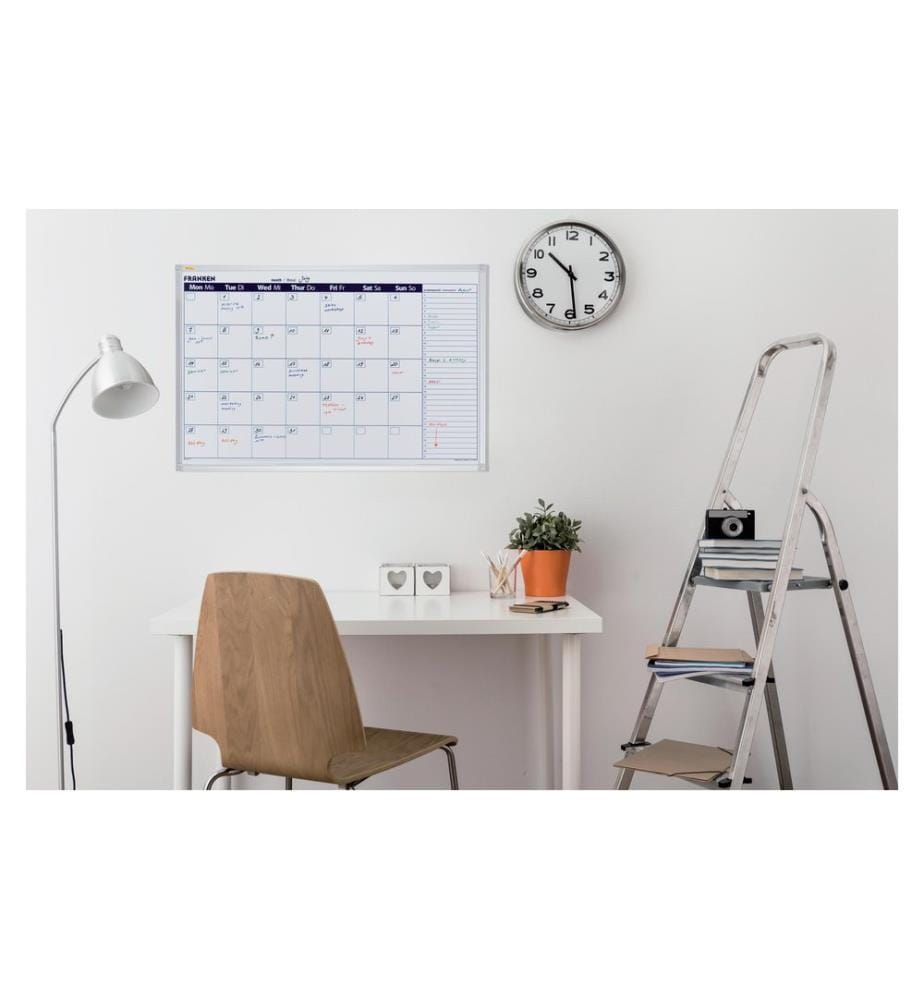 FRANKEN - Calendrier Calendrier mensuel X-tra!Line 60 cm x 90 cm, Blanc