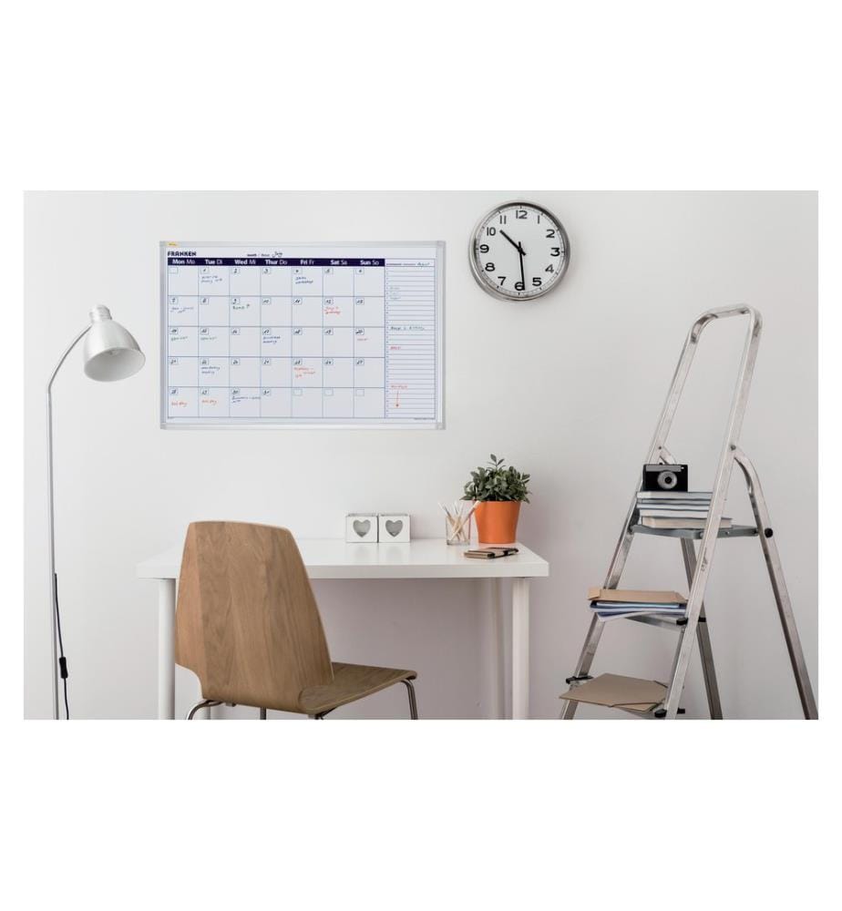FRANKEN - Calendrier Calendrier mensuel X-tra!Line 60 cm x 90 cm, Blanc