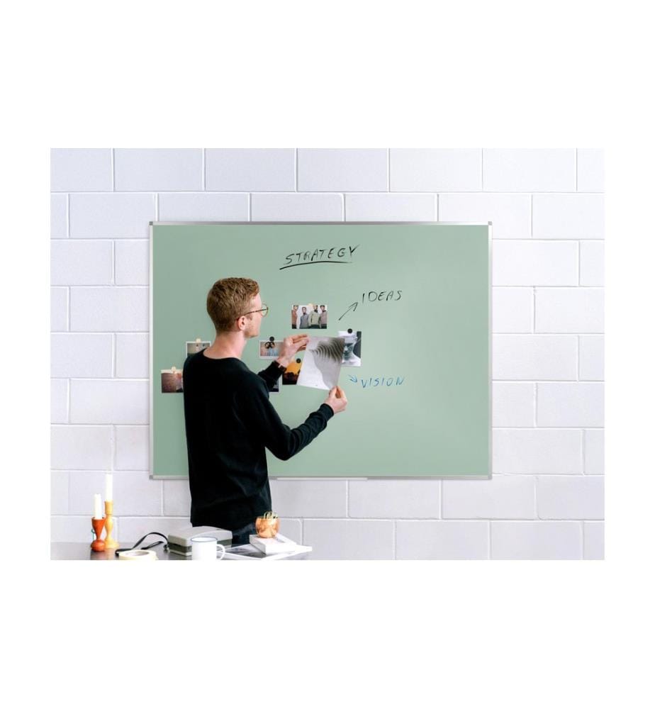 BI-OFFICE - Magnethaftendes Whiteboard AYDA 90 cm x 60 cm, Grün