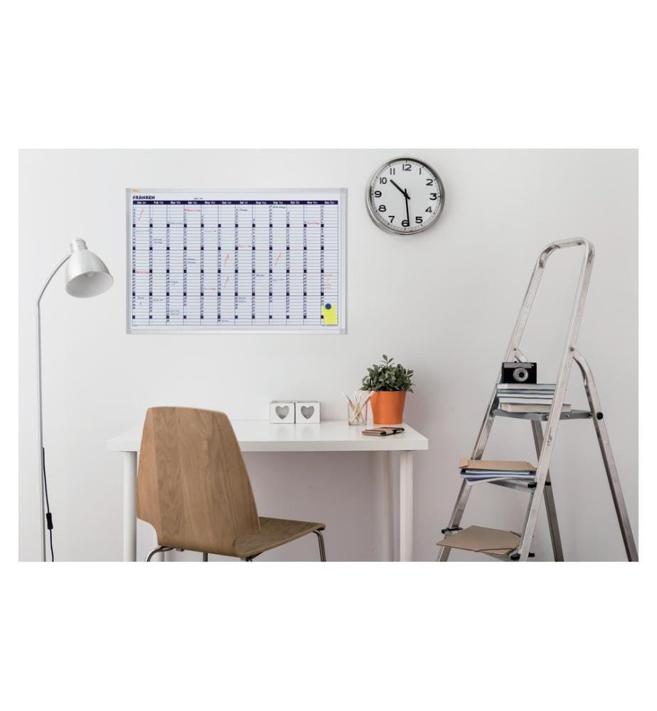 FRANKEN - Calendrier Calendrier annuel X-tra!Line 60 cm x 90 cm, Blanc