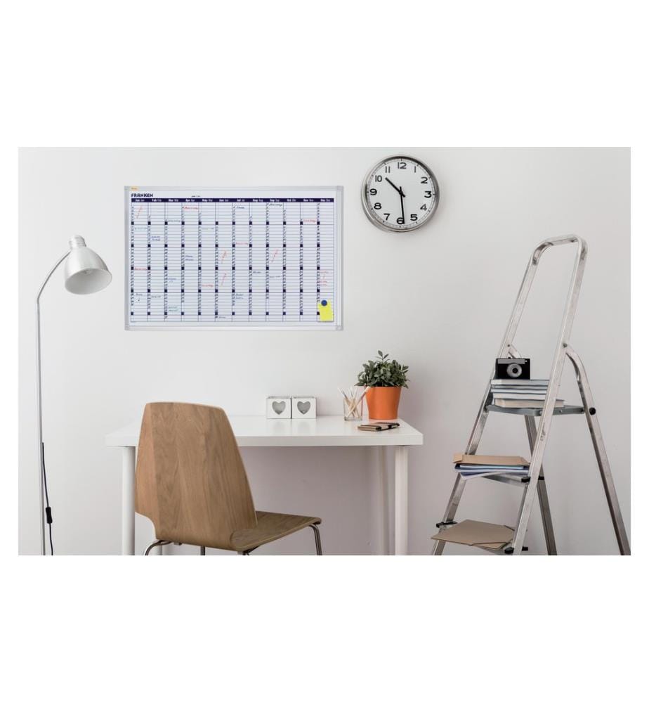 FRANKEN - Calendrier Calendrier annuel X-tra!Line 60 cm x 90 cm, Blanc