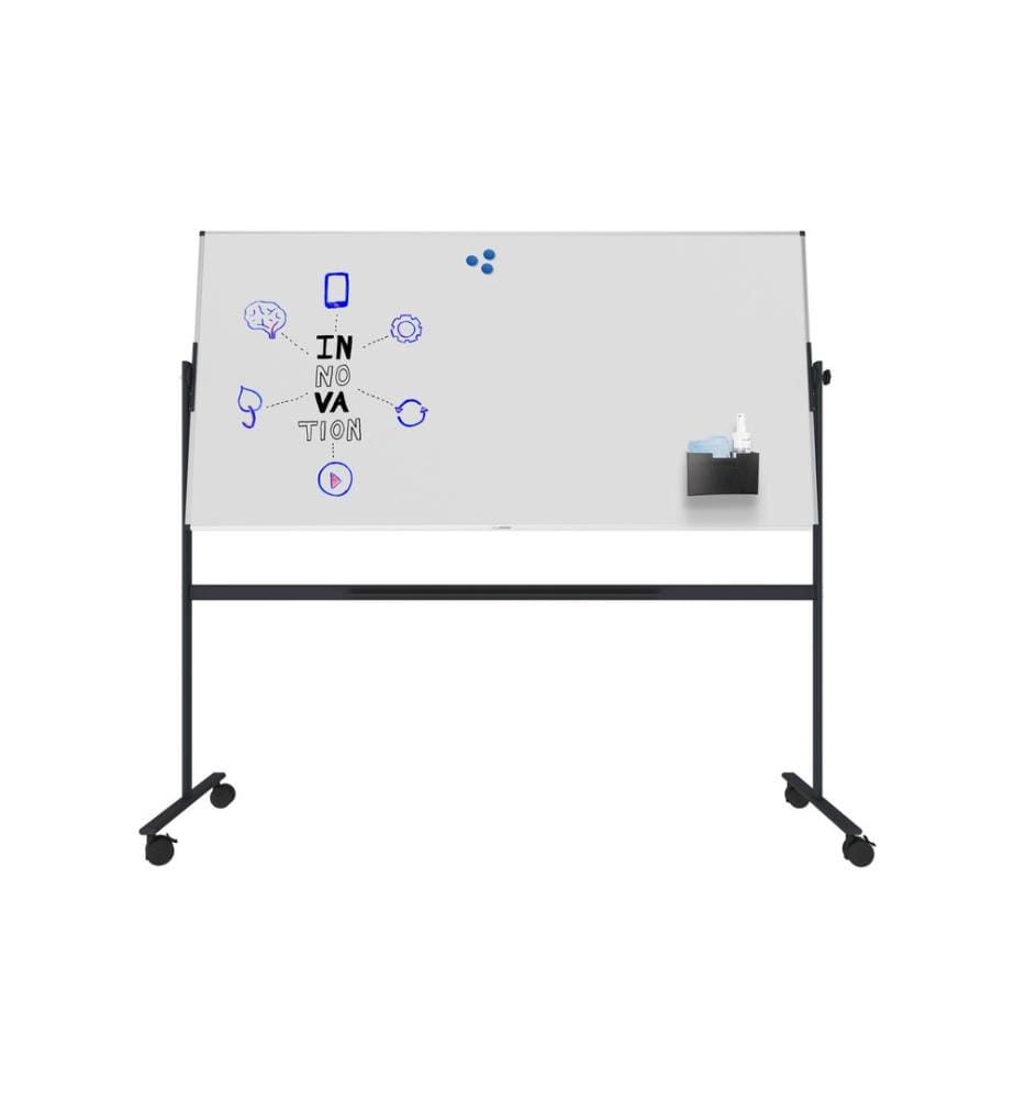 Legamaster - Tableau blanc mobile Unite 100 cm x 200 cm, Blanc