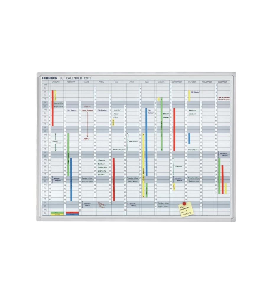 FRANKEN - Calendrier Calendrier annuel en allemand 90 cm x 120 cm, Blanc