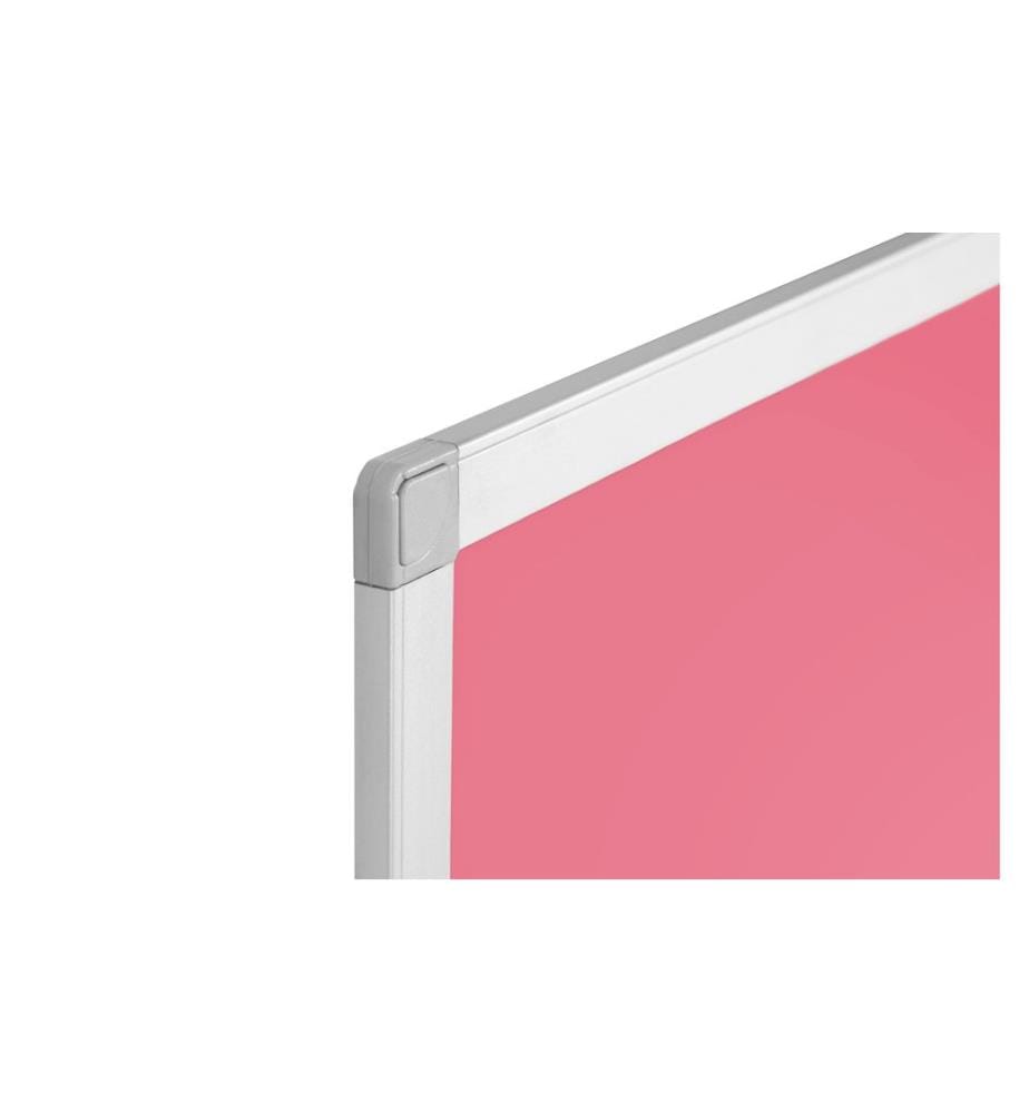 BI-OFFICE - Tableau blanc magnétique AYDA 90 cm x 60 cm, Rose