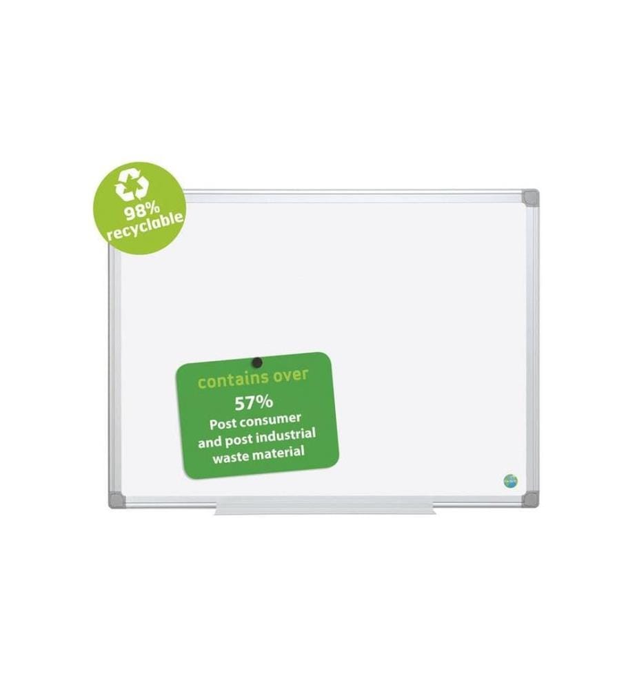 BI-OFFICE - Magnethaftendes Whiteboard Earth 60 cm x 90 cm, Weiss