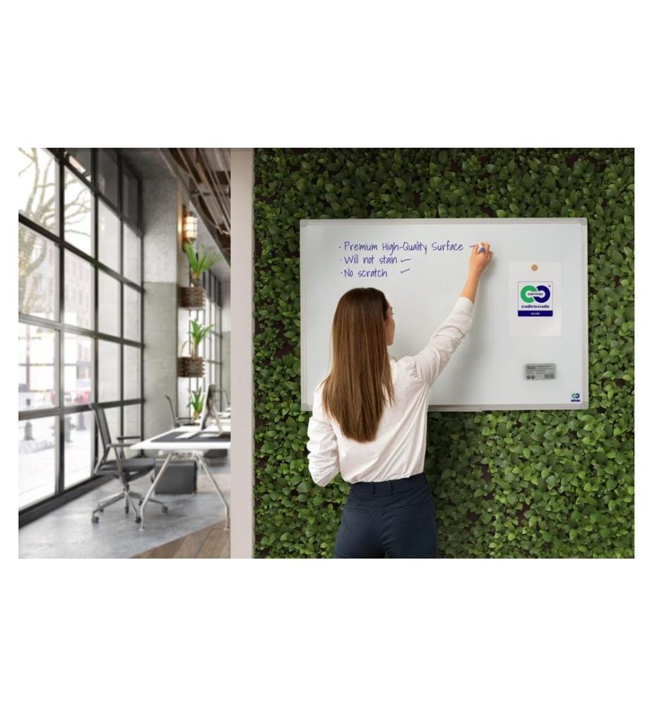 BI-OFFICE - Magnethaftendes Whiteboard Earth 60 cm x 90 cm, Weiss