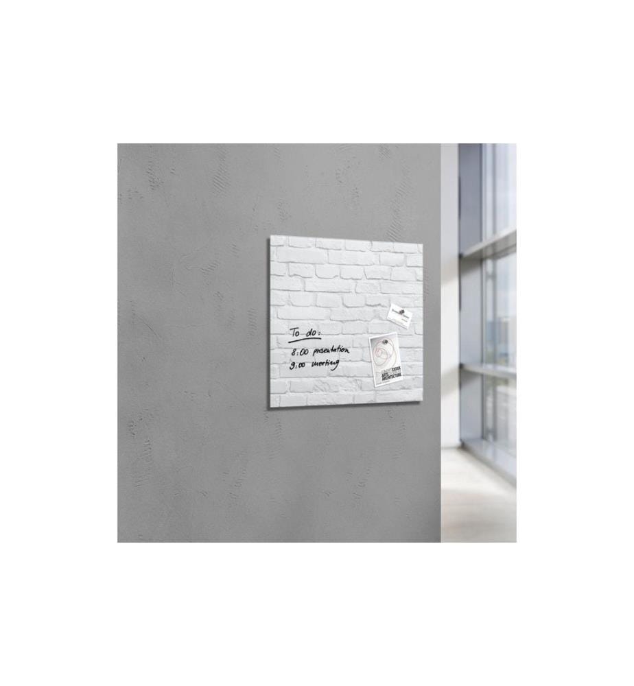 SIGEL - Magnethaftendes Glassboard Artverum 48 cm x 48 cm, Weiss