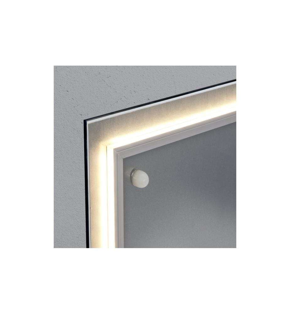 SIGEL - Tableau en verre LED artverum 48 cm x 48 cm, Gris
