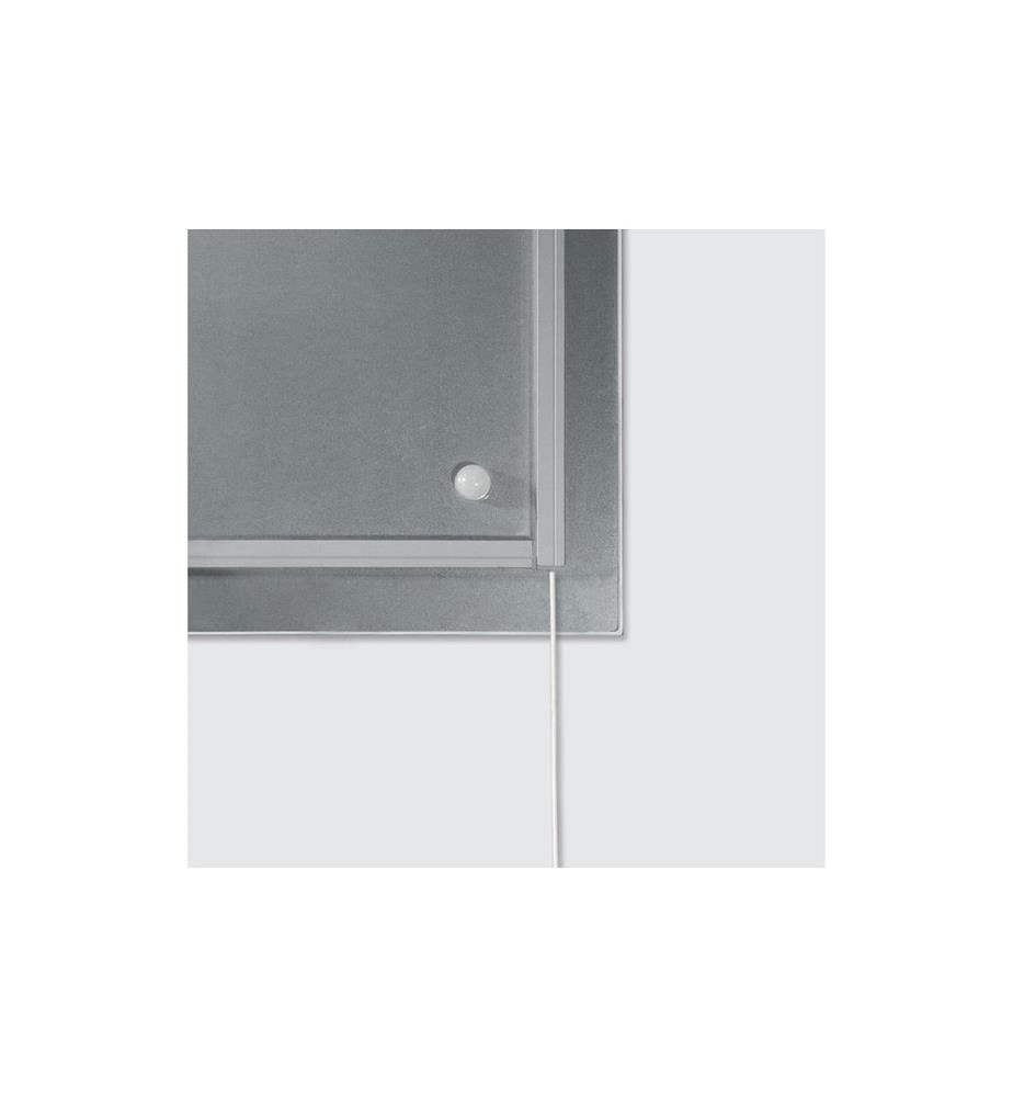 SIGEL - Tableau en verre LED artverum 48 cm x 48 cm, Gris