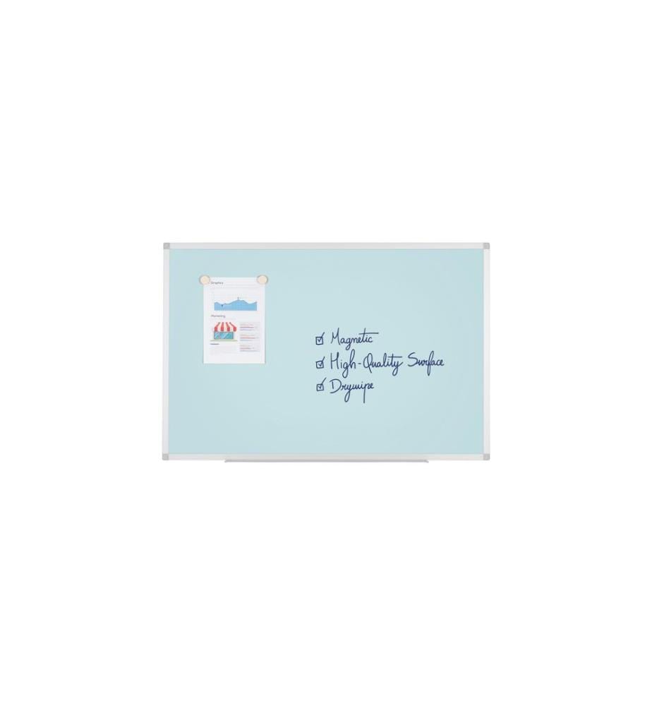 BI-OFFICE - Magnethaftendes Whiteboard AYDA 120 cm x 90 cm, Hellblau