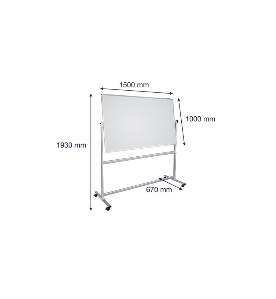 FRANKEN - Tableau blanc mobile U-Act!Line 100 cm x 150 cm, Blanc