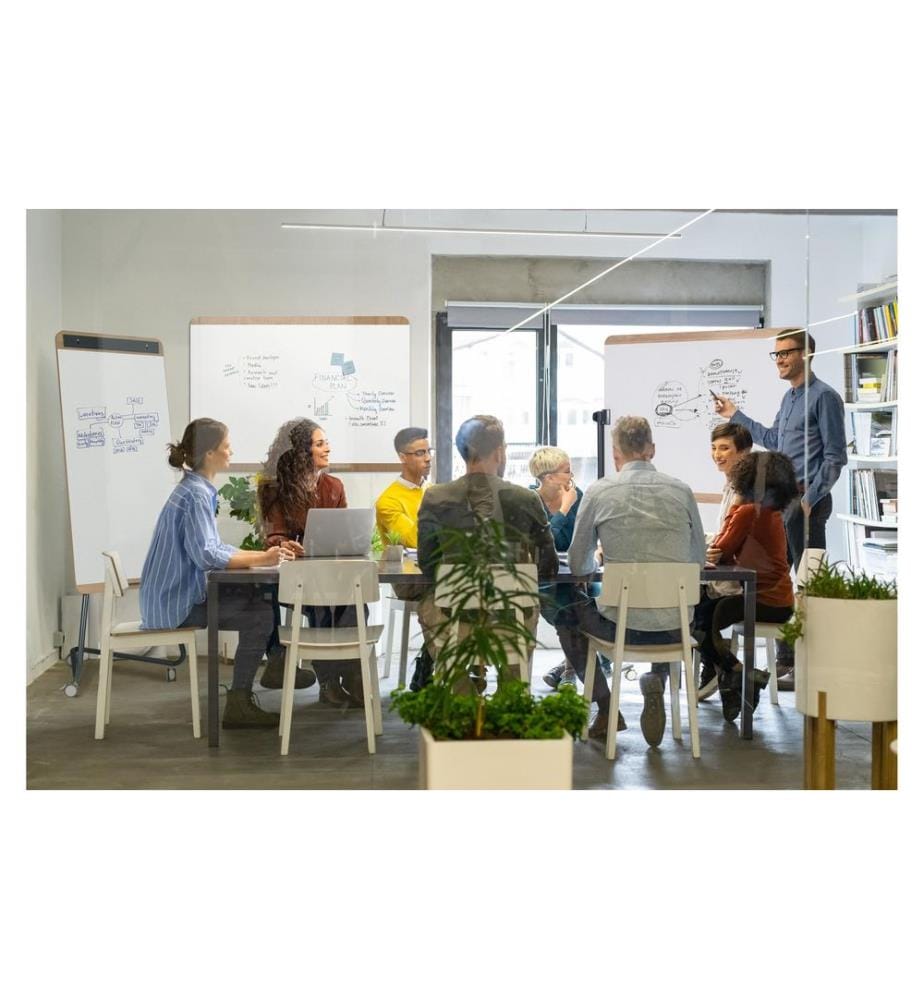 BI-OFFICE - Magnethaftendes Whiteboard ACE 120 cm x 90 cm, Weiss