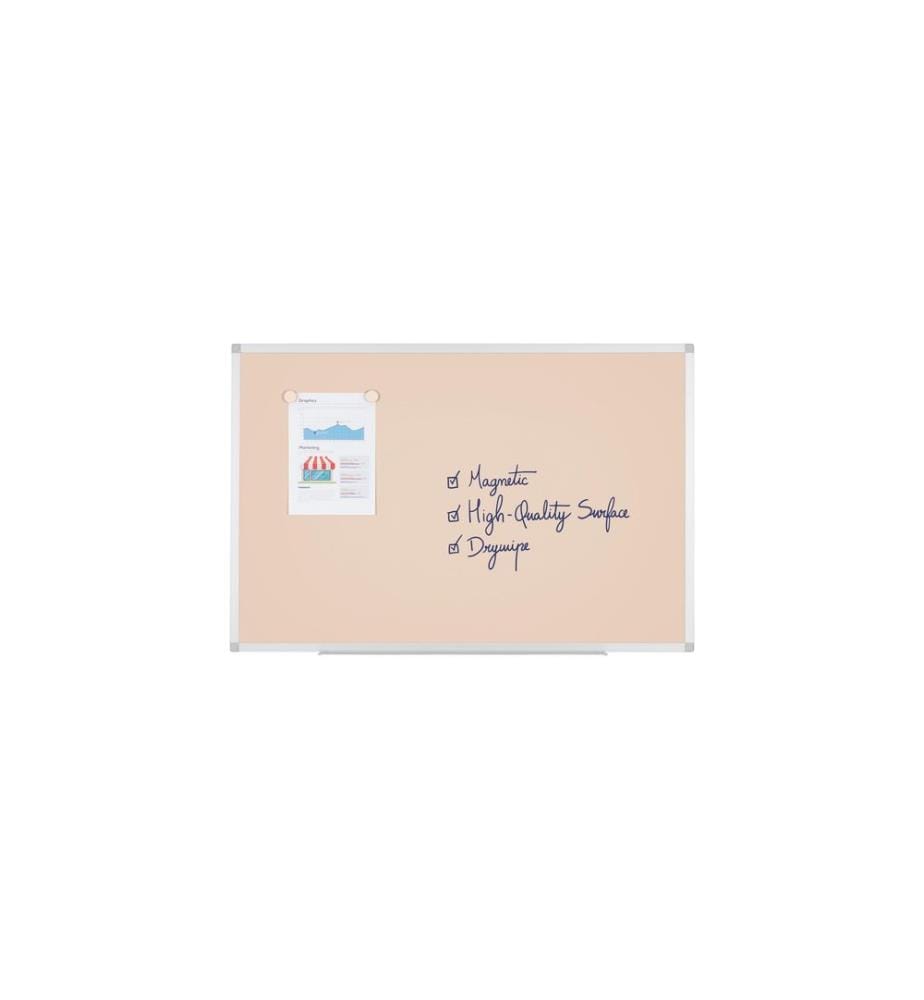 BI-OFFICE - Magnethaftendes Whiteboard AYDA 120 cm x 90 cm, Beige