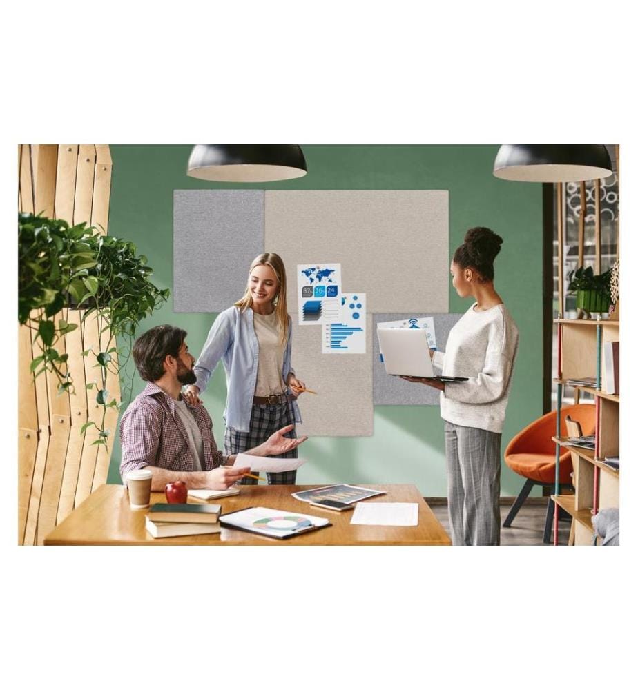 Legamaster - Pinnwand Board Up Soft 75 x 100 cm Hellgrau