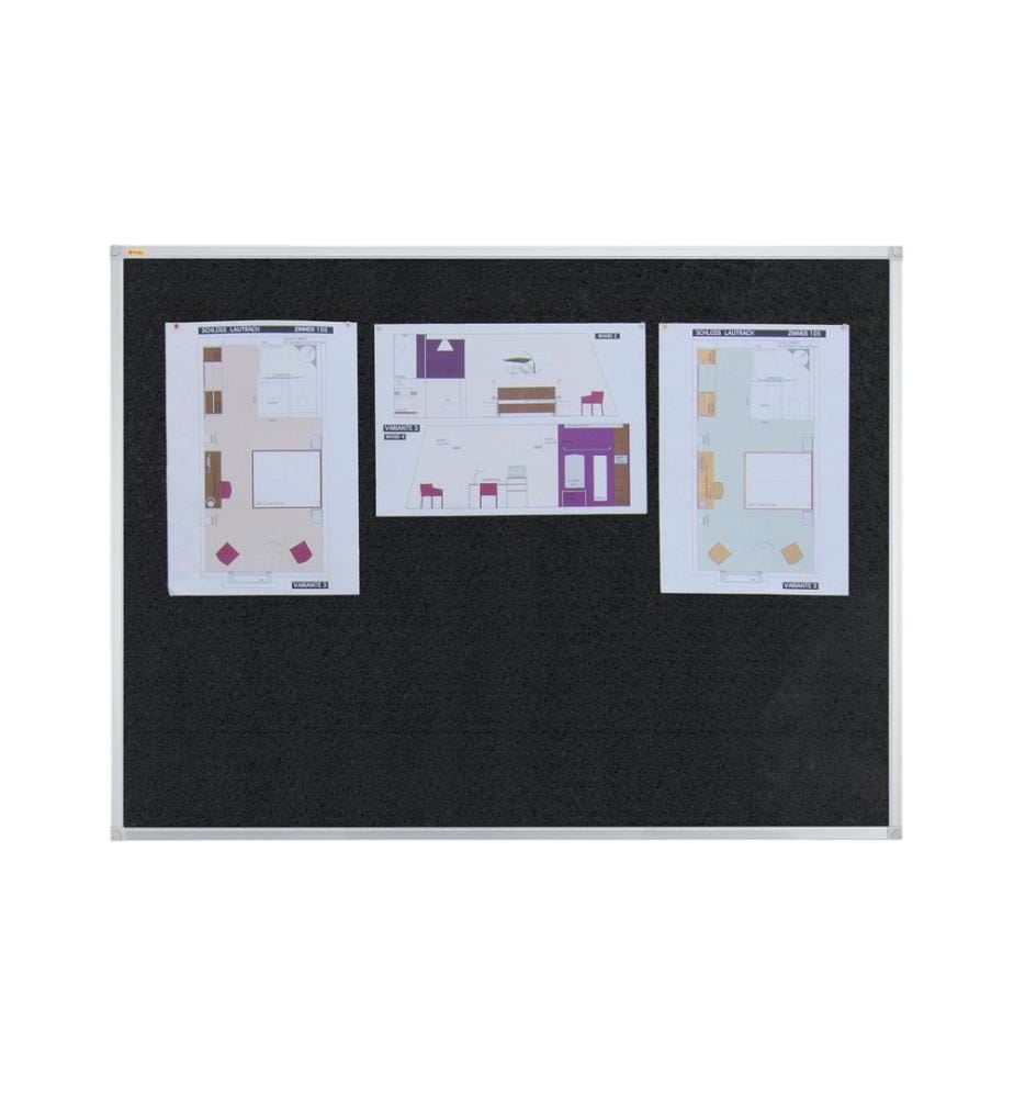 FRANKEN - Tableau d'affichage X-tra!Line 90 cm x 120 cm, Noir