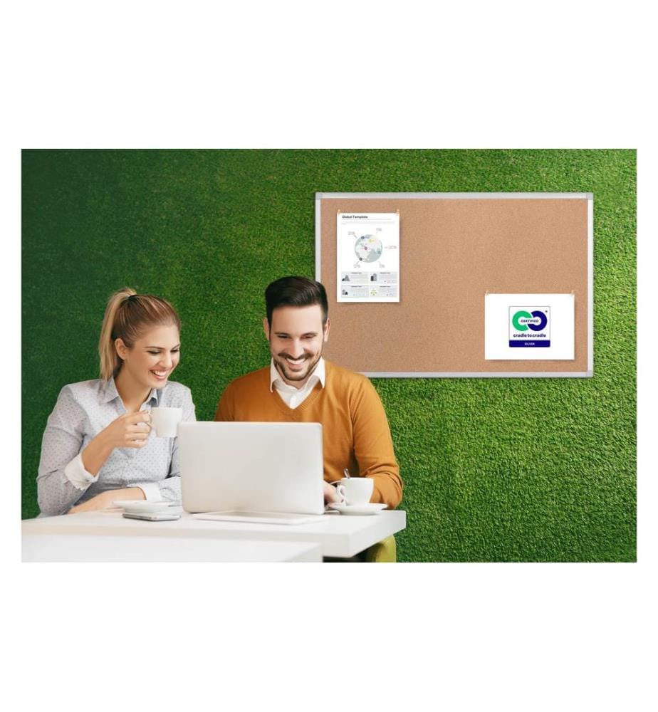 BI-OFFICE - Pinnwand Earth 60 cm x 45 cm, Braun