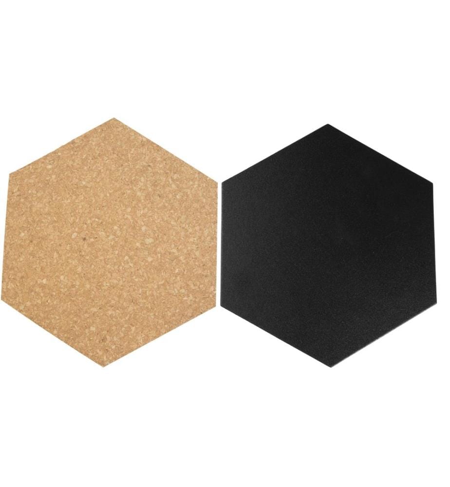 SECURIT - Panneau combiné Silhouette Hexagon 7Stk. + Tableau à craie, ensemble