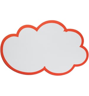 FRANKEN - Moderationskarten Wolke 23 x 14 cm, Weiss/Rot, 20 Stück