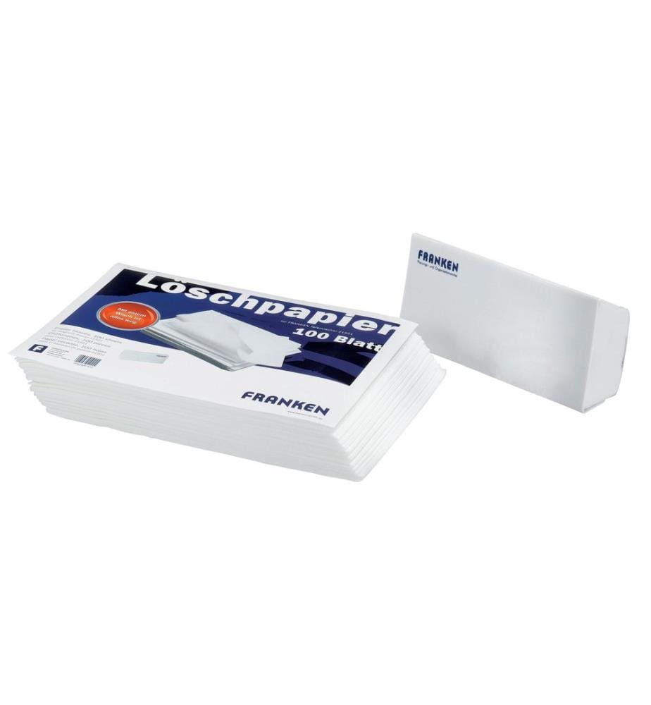 FRANKEN - Effaceur pour tableau Papier buvard 100 pièces