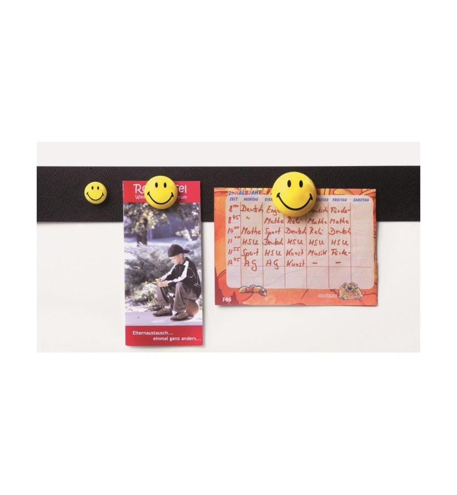 MAGNETOPLAN - Aimant Smiley Ø 3 cm Jaune, 6 pièces