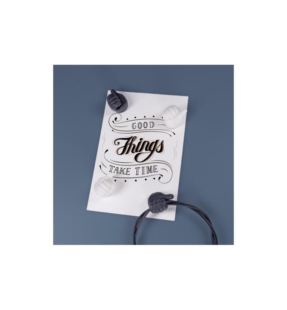 TRENDFORM - Aimant Handy, Set de 4 pièces, noir / blanc