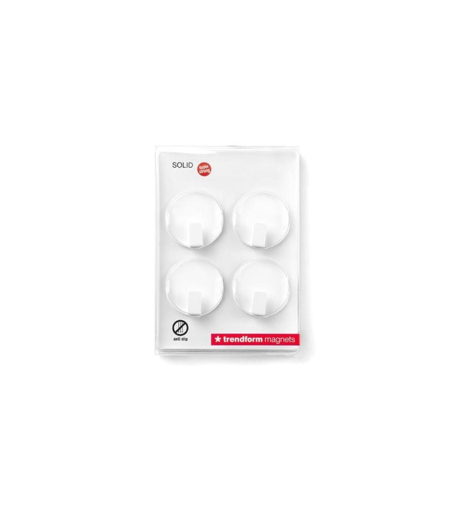 TRENDFORM - Hakenmagnet Solid 4er Set, Weiss