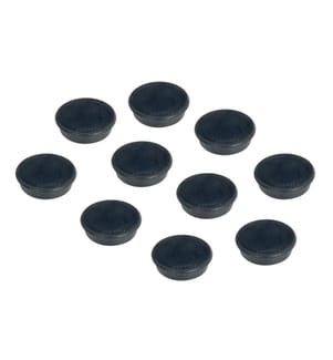 FRANKEN - Haftmagnet Ø 24 mm, 10 Stück, Schwarz