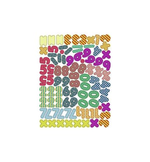 URSUS - Aimant Chiffres et symboles multicolores, 100 pièces