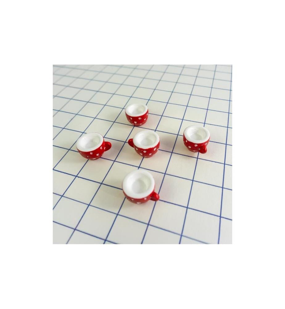 TRENDFORM - Magnete Cup 5 Stück, Rot/Weiss