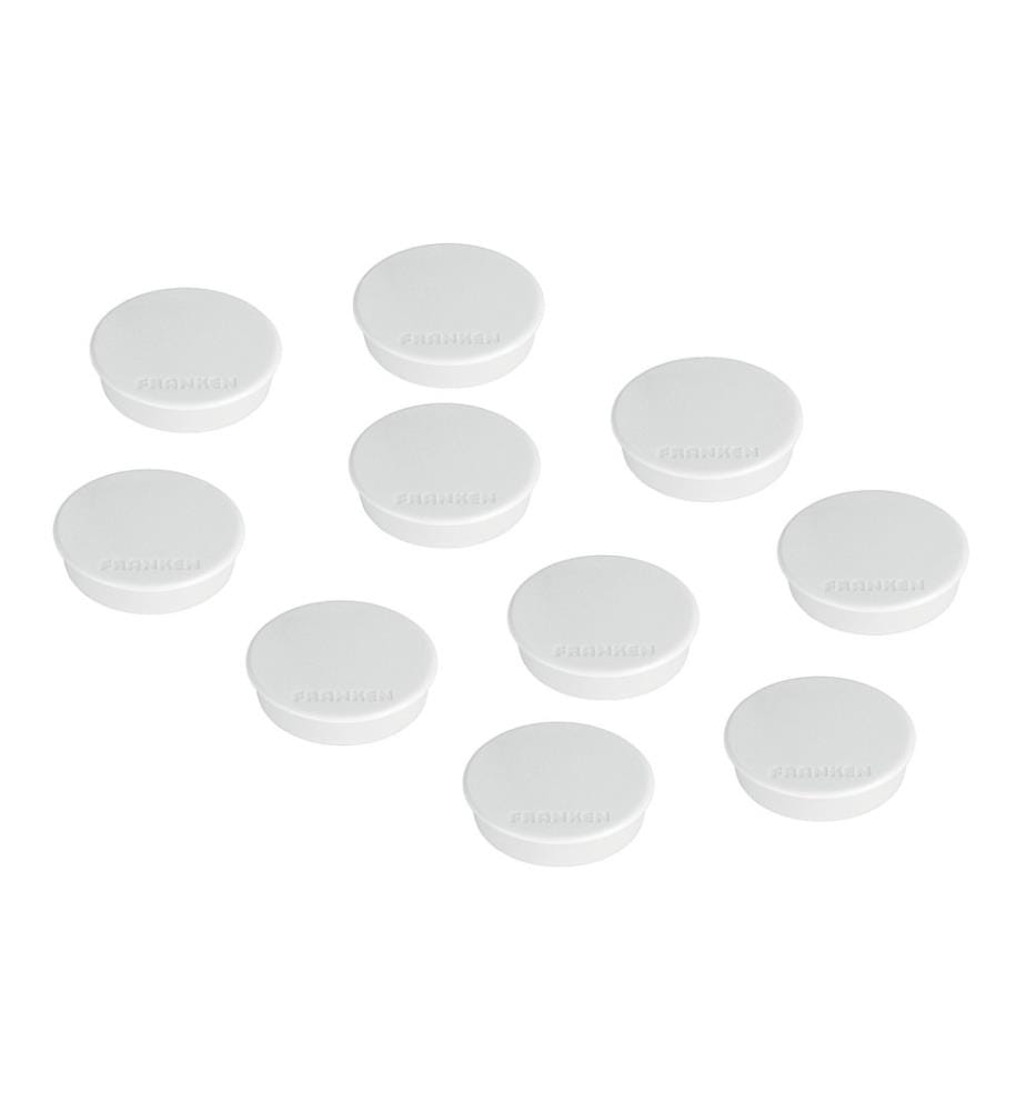 FRANKEN - Aimant Ø 38 mm, 1.5 kg, 10 Pièce/s, Blanc