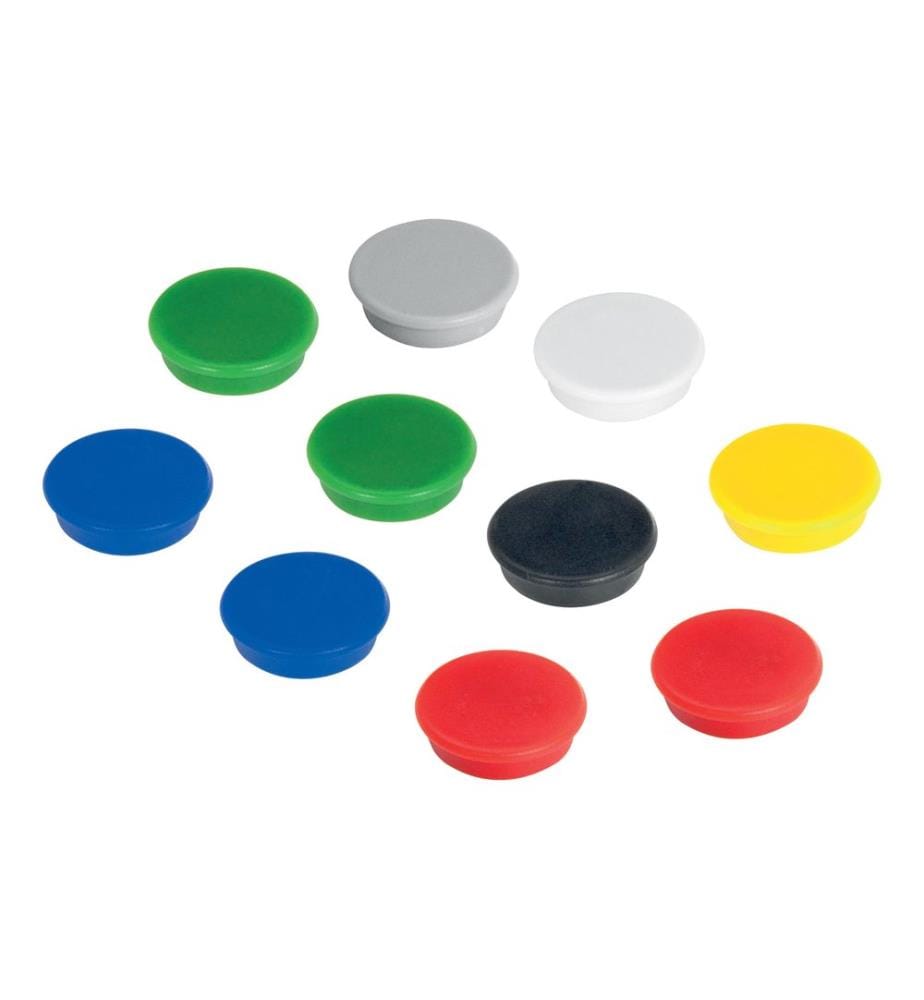 FRANKEN - Haftmagnet Magnet rund Ø 32 mm, 10 Stück, Sortiert
