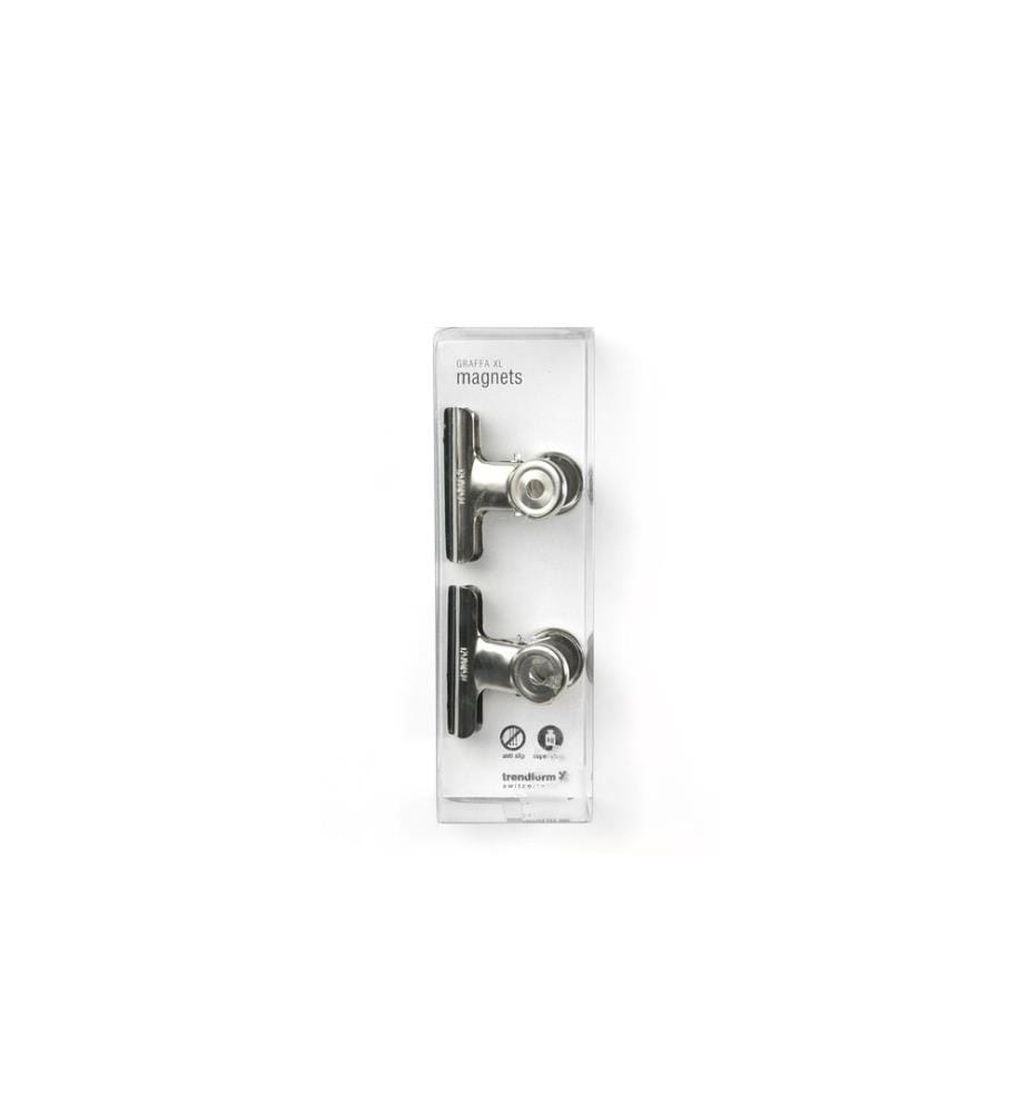 TRENDFORM - Aimant GRAFFA XL Argenté, 2 Pièce/s