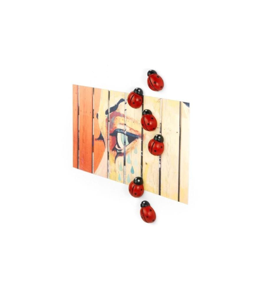 TRENDFORM - Aimant Coccinelle Lot de 6, Rouge