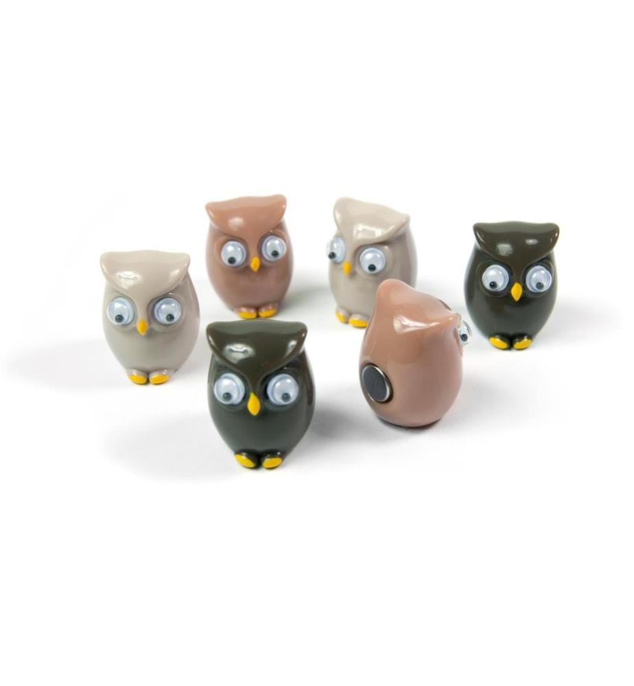 TRENDFORM - Haftmagnet Owl Mehrfarbig, 6 Stück