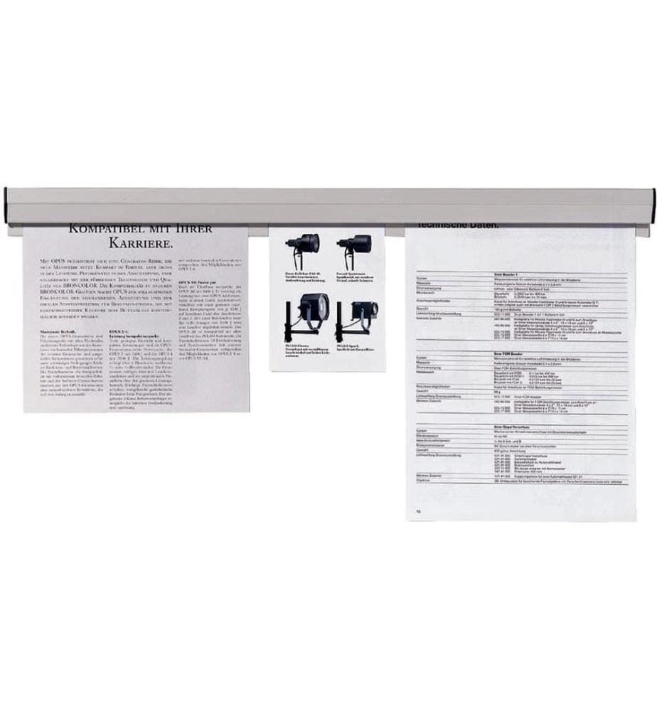 FRANKEN - Wandklemmschiene 118 x 4 cm, 1 Stück, Grau