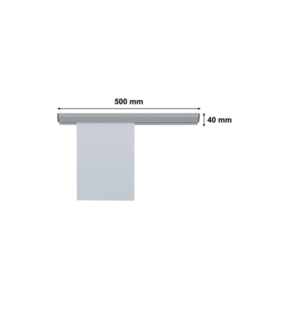 FRANKEN - Wandklemmschiene Papierklemmschiene 50 x 4 cm, 1 Stück, Grau