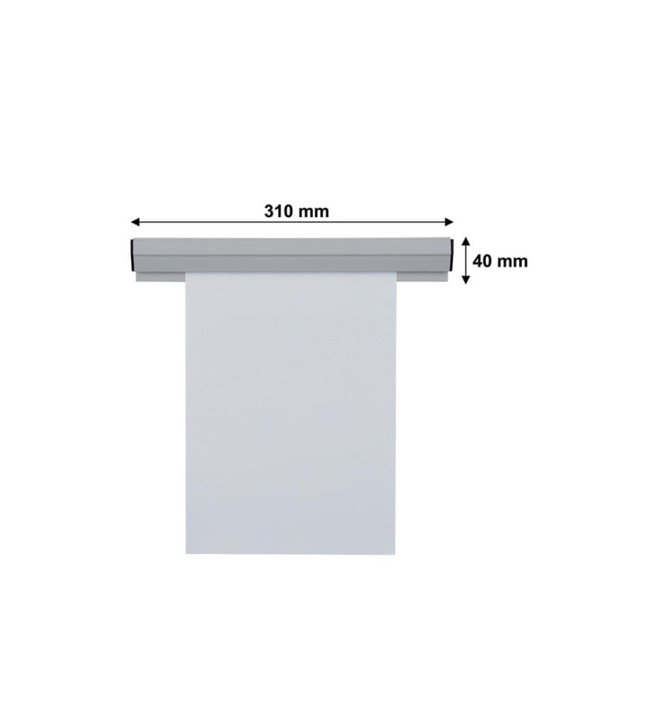 FRANKEN - Wandklemmschiene 31 x 4 cm, 1 Stück, Grau