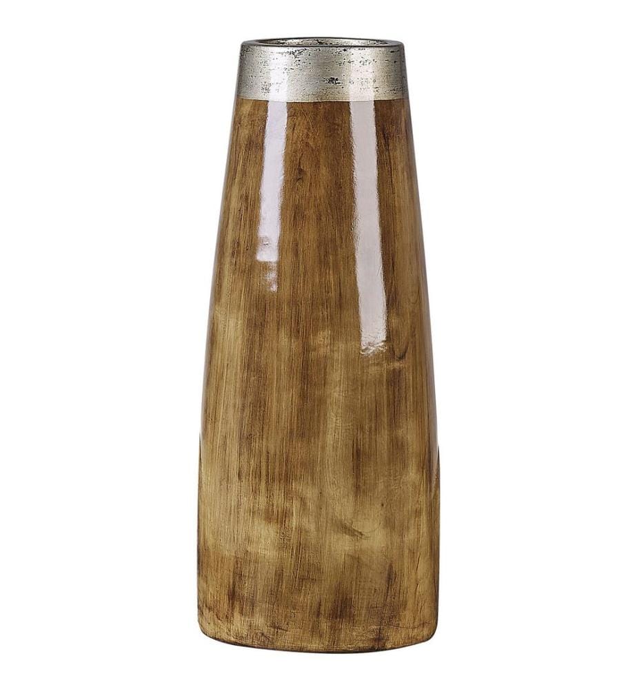 Dekovase CYRENE Keramik 50 cm Dunkelbraun