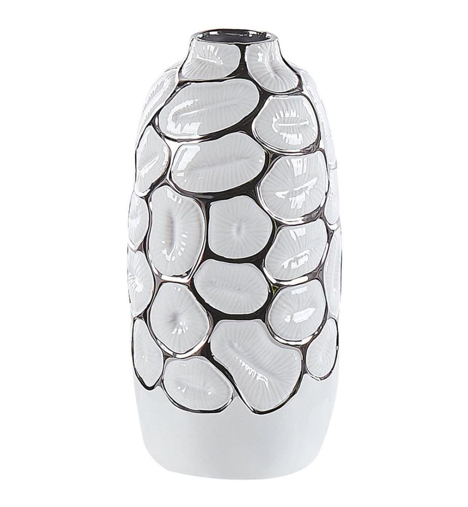 Vase décoratif CENABUM Grès 34 cm Blanc