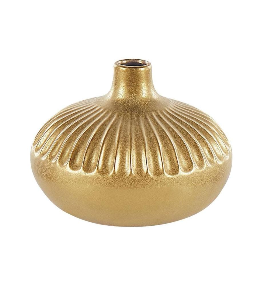 Vase décoratif CERCEI Grès 20 cm Doré