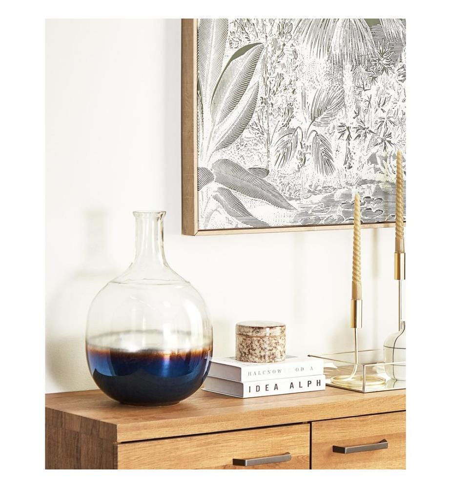 Blumenvase RAZALA Glas 34 cm Bunt
