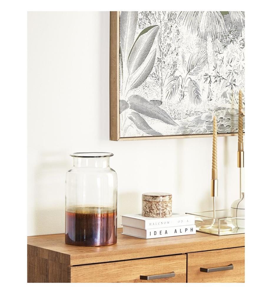Blumenvase BHATURE Glas 30 cm Bunt