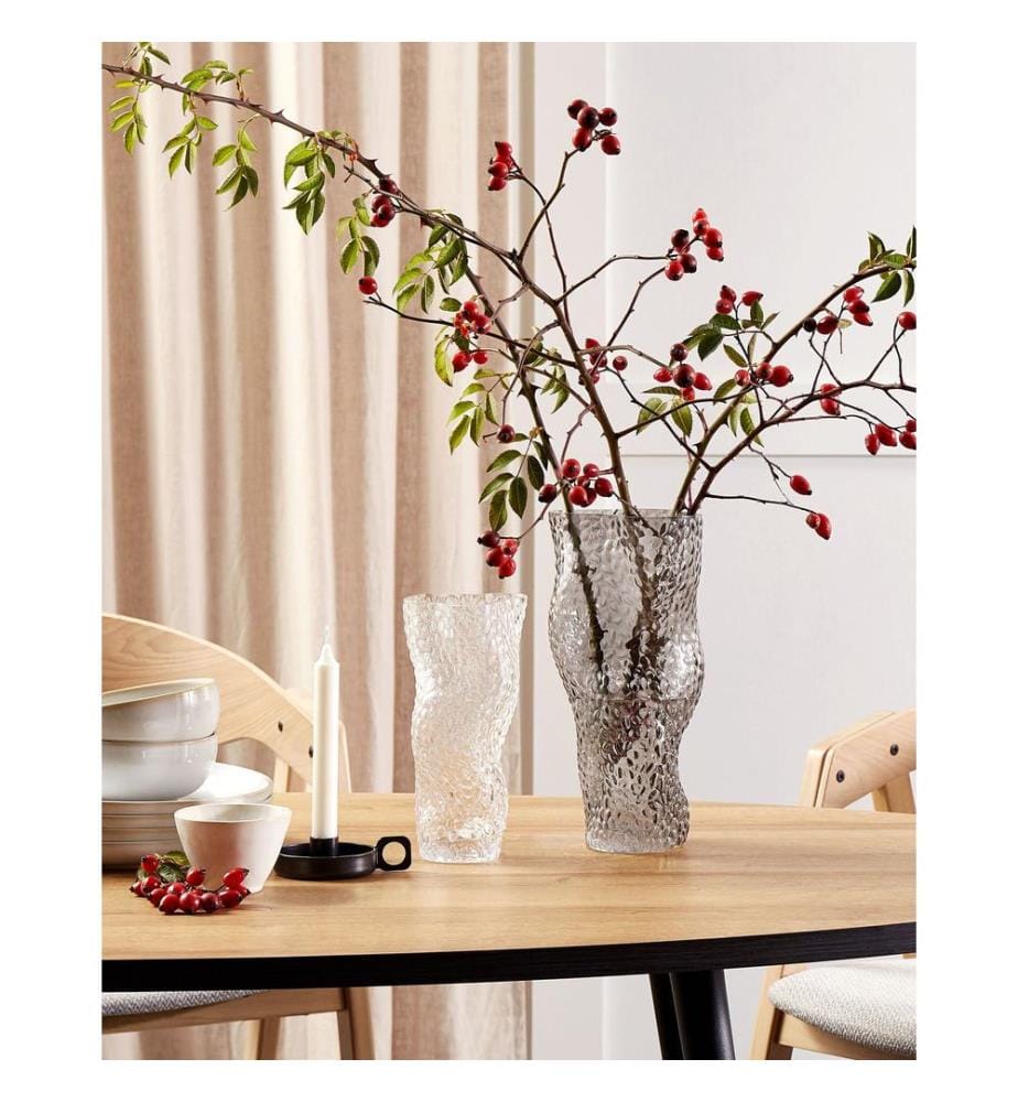 Blumenvase ELATOS Glas 23 cm Transparent