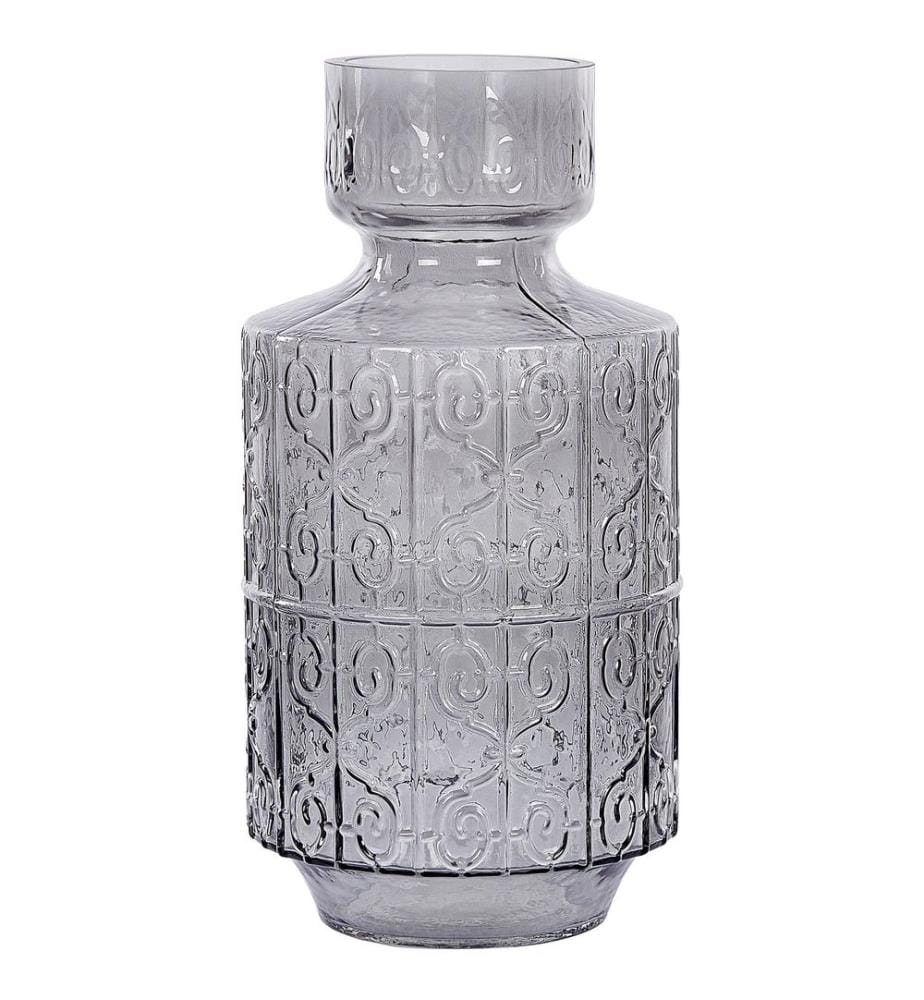 Blumenvase DIKELLA Glas 33 cm Grau
