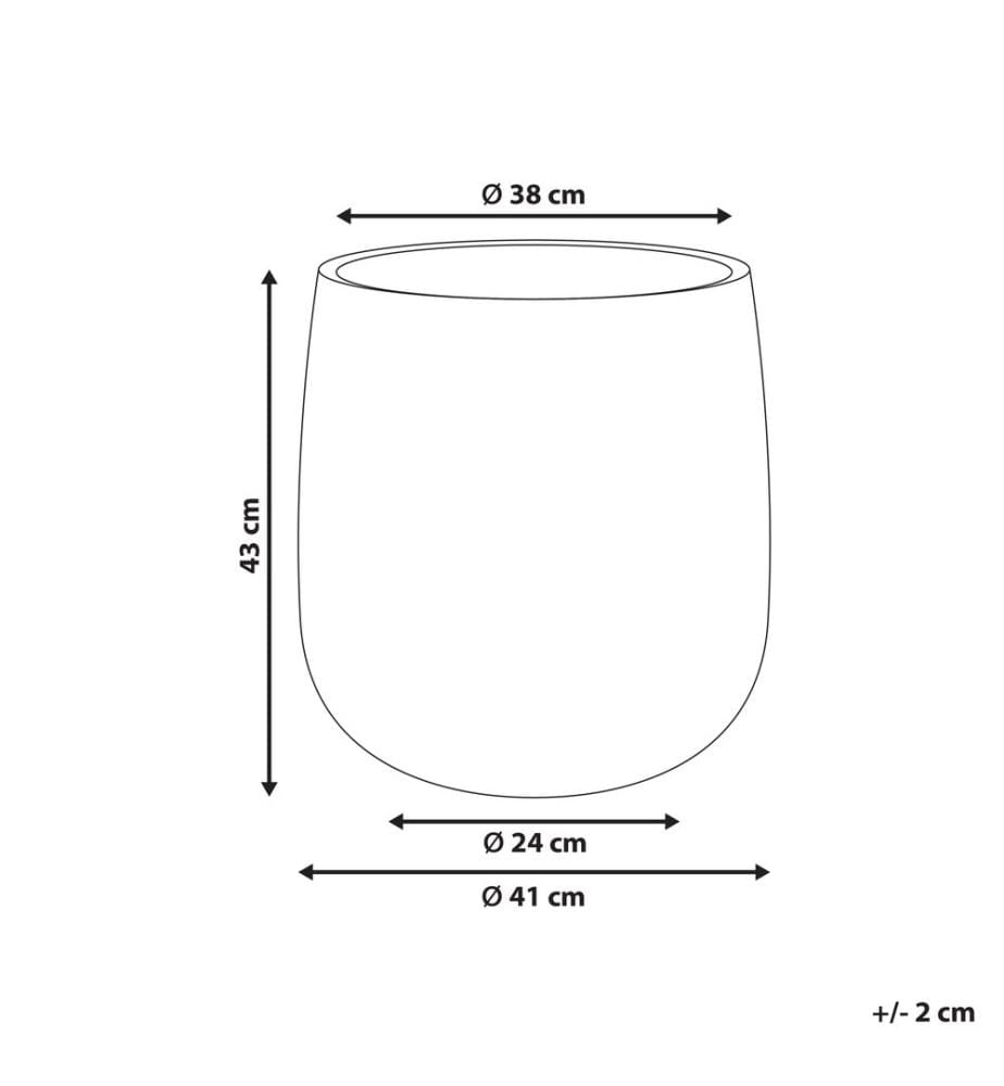 Cache-pot QIYUN 41 cm Noir