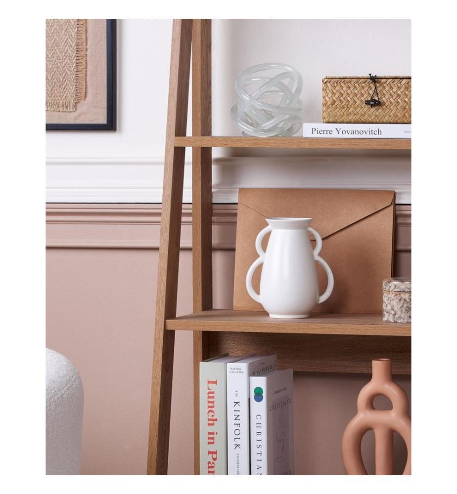 Vase à fleurs KOROPI Céramique 19 cm Blanc