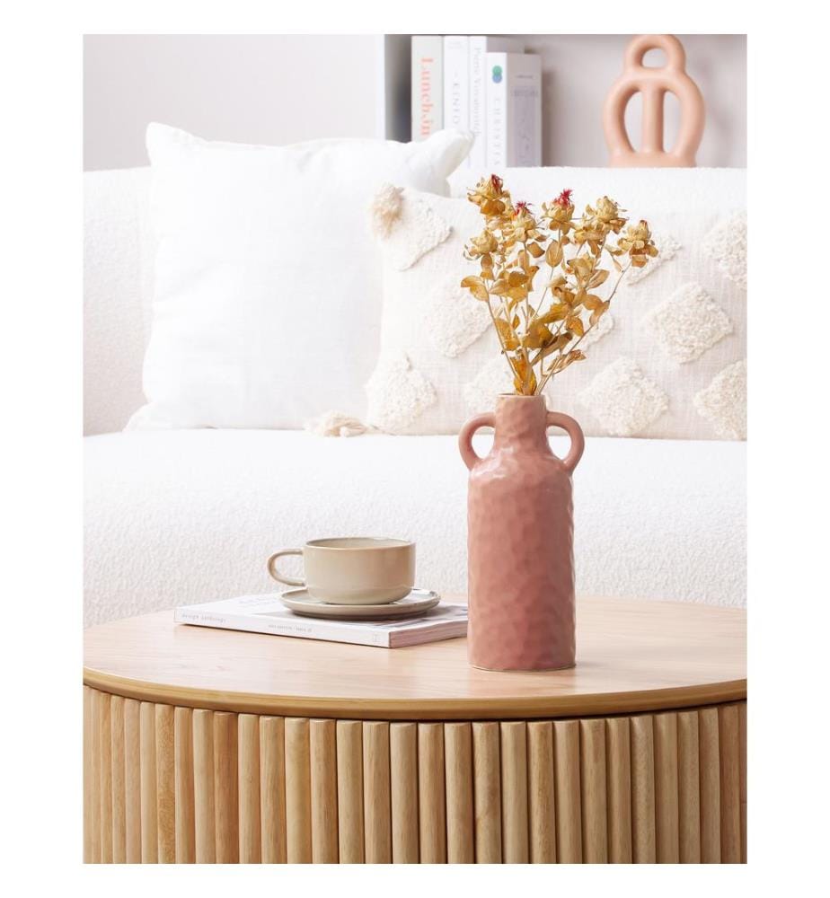 Vase à fleurs DRAMA Céramique 24 cm Rose pastel